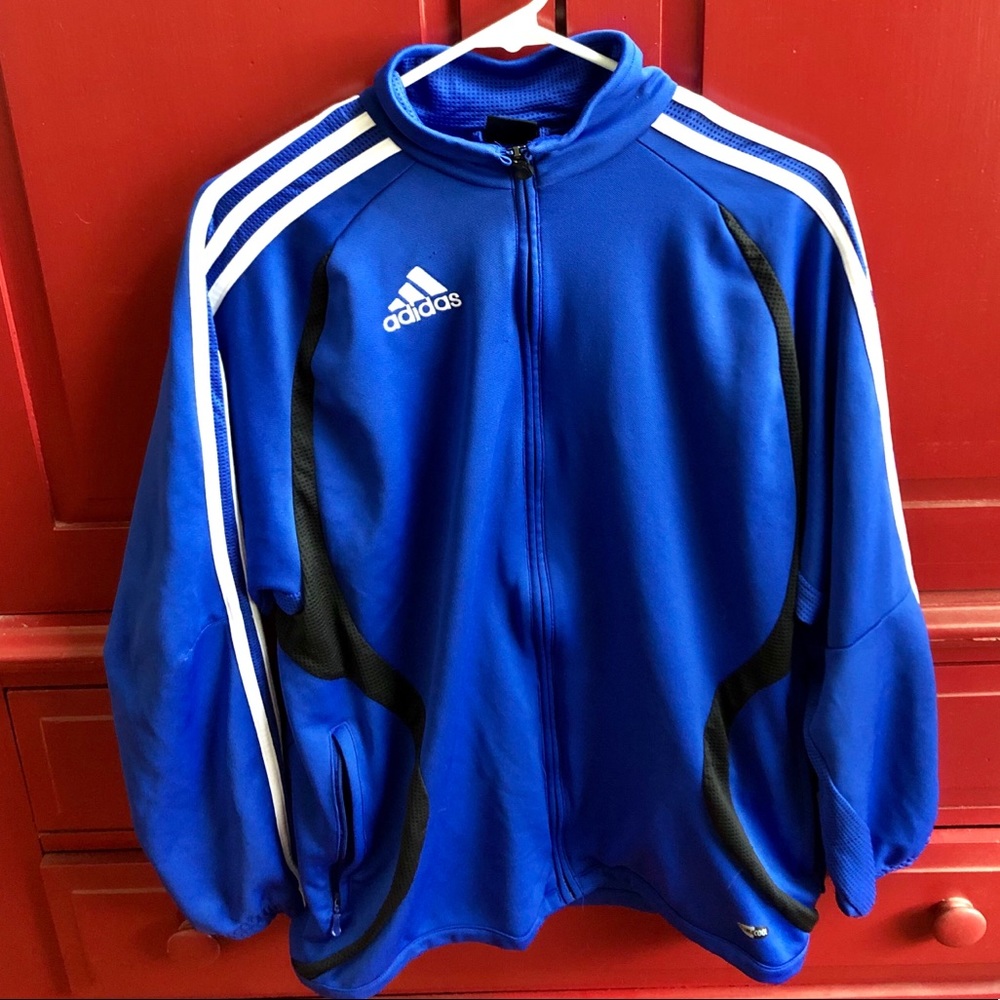 Adidas blue soccer jacket
